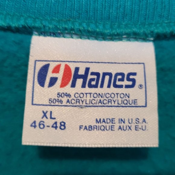 Vintage Spin Art Sweatshirt Abstract Painted Design Adult XL Green 80s Retro - Picture 7 of 8